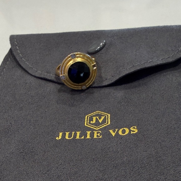 Julie Vos Jewelry - Julie Vos Astor Gold Ring with Black Stone